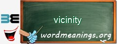 WordMeaning blackboard for vicinity